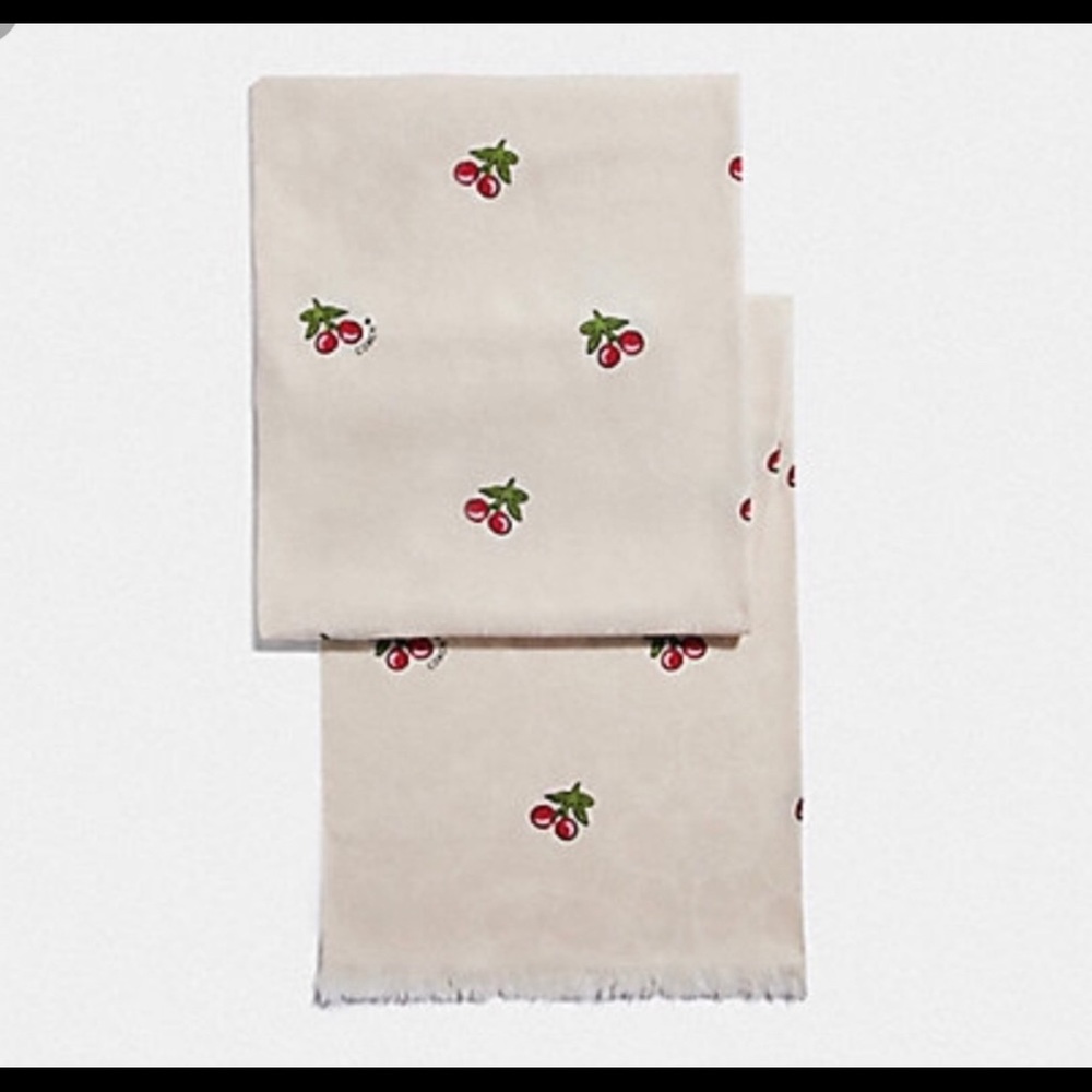 coach cherry scarf